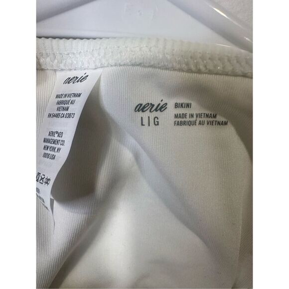 Aerie white ribbed bikini bottom, size large - Picture 4 of 6